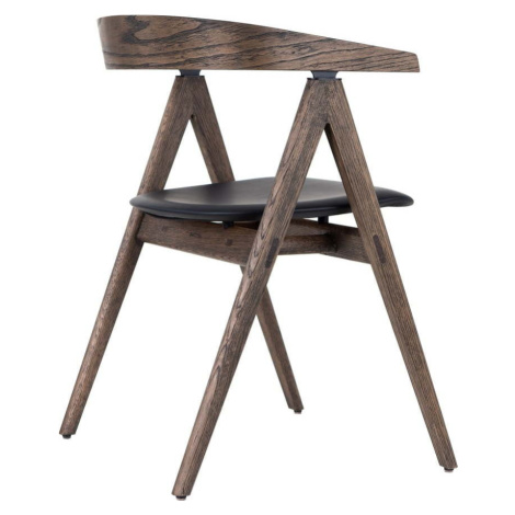 Černo-hnědá jídelní židle z dubového dřeva Ava – Gazzda
