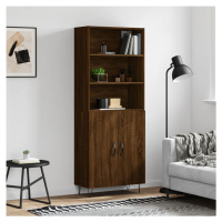 vidaXL Skříň highboard hnědý dub 69,5 x 34 x 180 cm kompozitní dřevo