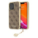 Guess GUHCP13LGF4GBR hard silikonové pouzdro iPhone 13 / 13 Pro 6.1" brown 4G Charms Collection