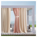 Dekorační terasový závěs s řasící páskou SANTOS světle béžová 180x250 cm (cena za 1 kus) MyBestH