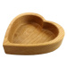 Miska tvar srdce dřevo přírodní 17,5cm