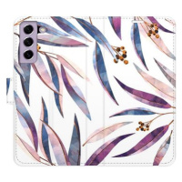 iSaprio flip pouzdro Ornamental Leaves pro Samsung Galaxy S21 FE 5G