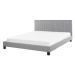 BELIANI postel POITIERS 140 × 200 cm, světle šedá