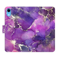 iSaprio flip pouzdro Purple Marble pro iPhone XR