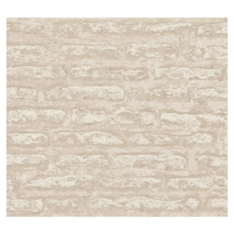 A. S. Creation Vliesová tapeta Attractive Kamenná zeď, světle hnědo-bílá AS-Création