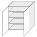 ArtExt Kuchyňská skříňka horní vysoká MALMO | W4 90 Barva korpusu: Grey