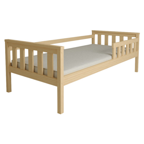Dětská postel MONTY 90 x 200 cm, borovice Rošt: S laťkovým roštem, Matrace: Matrace Deluxe 10 cm