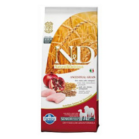 N&D Ancestral Grain N&D LG Dog Senior M/L Chicken & Pomegranate 12kg