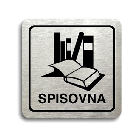 Accept Piktogram "spisovna" (80 × 80 mm) (stříbrná tabulka - černý tisk)