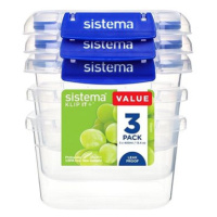 Sistema Krabička na potraviny sada 3 ks 2 klipy 400 ml