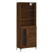 vidaXL Skříň highboard hnědý dub 69,5 x 34 x 180 cm kompozitní dřevo