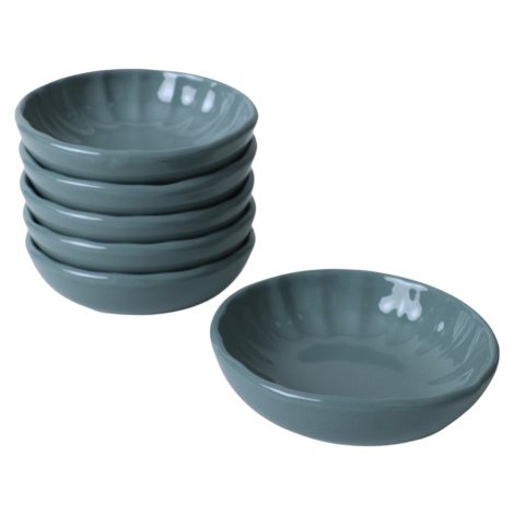 Sada 6 kameninových misek Laguna 12 cm, petrolejová Hermia
