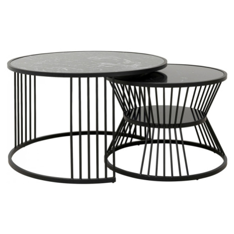 KARE Design Konferenční stolek Roma - černý (set 2 kusů)
