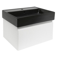Koupelnová skříňka s umyvadlem SAT Evolution 58x30x44,8 cm bílá mat SATEVO60WMU2B