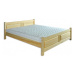 Drewmax Jednolůžková postel - masiv LK115 | 120 cm borovice Barva: Olše