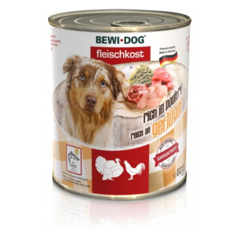 Bewi-Dog konzerva čisté maso bohaté na drůbeže 800 g