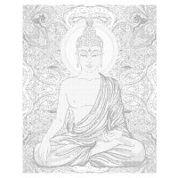 Tečkování - BUDDHA A ORNAMENTY Rozměr: 80x100 cm, Rámování: bez rámu a bez vypnutí plátna