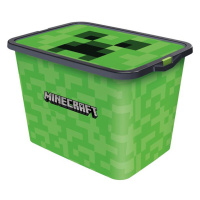 STOR Plastový úložný box s víkem Minecraft 23l