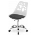 Bílo-černá kancelářská židle PRINT