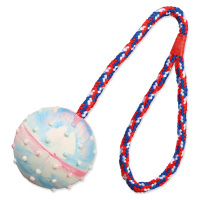 Trixie Hračka míč gumový na provazu 6 cm