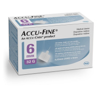 ACCU-FINE JEHLY DO INZULÍNOVÉHO PERA 32G X 6 MM, 100 KS