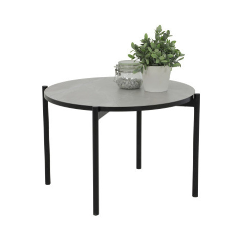 Kulatý konferenční stolek Jonas, imitace šedý mramor Asko