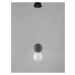 NOVA LUCE závěsné svítidlo ZERO šedý beton opálové sklo a černý hliník G9 1x5W IP20 220-240V bez