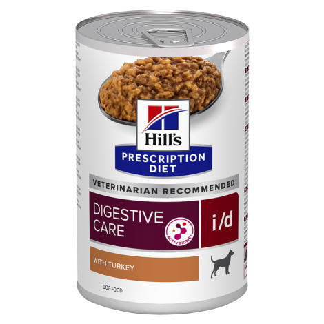 Hill's Prescription Diet, 36 x 360g / 370g - 24 + 12 zdarma - i/d Digestive Care s krocanem 36 x Hills