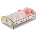 Dřevěná postýlka Wooden Bed Floral Corolle pro 30–36 cm panenku