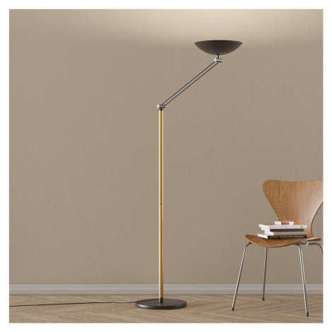 Aluminor LED stojací lampa Lib V, nastavitelná výška, černá