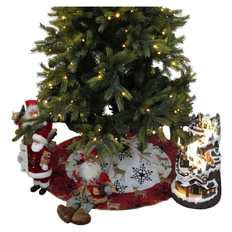 TEMPO-KONDELA FILOMENA, podložka pod vánoční stromeček, červená / bílá, 0,8 m Tempo Kondela