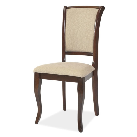 Dřevěná židle CHIPATA, tmavý ořech/T01 Casarredo