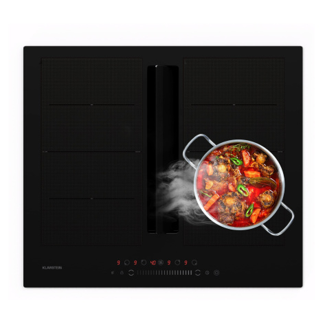 Klarstein Full House 72 Down Air System, indukční sporák + digestoř, 329 m³/h, EEC A