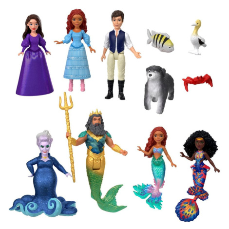 Disney The Little Mermaid Sada malých panenek a kamarádů ze země a moře HND30
