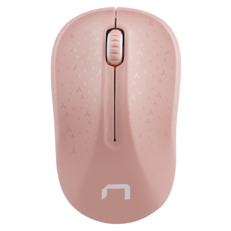 Natec optická myš TOUCAN/1600 DPI/Cestovní/Optická/Bezdrátová USB/Bílá-růžová