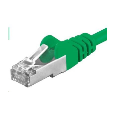 PREMIUMCORD Patch kabel CAT6a S-FTP, RJ45-RJ45, AWG 26/7 1, 5m zelená