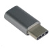 PREMIUMCORD Adaptér USB 3.1 C/male - USB 2.0 Micro-B/female, kovově šedý