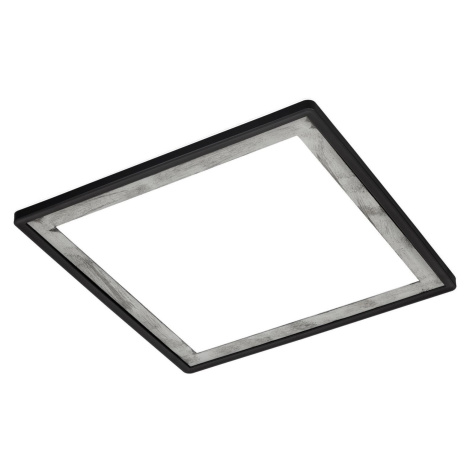 Ultraplochý LED panel s přímým a nepřímým osvětlením, 42 cm, LED, 18 W, 2400 lm, černá-stříbrná 