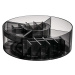Matně černý koupelnový organizér na kosmetiku z recyklovaného plastu Cosmetic Carousel – iDesign
