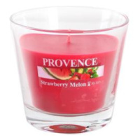 Provence Vonná svíčka ve skle 35 hodin jahoda a meloun