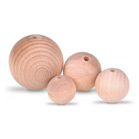 Dřevěné kulaté korálky - přírodní 50 kusů - 12 mm