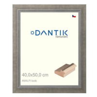 DANTIK rámeček 40 × 50, AMALFI šedý plexi čiré