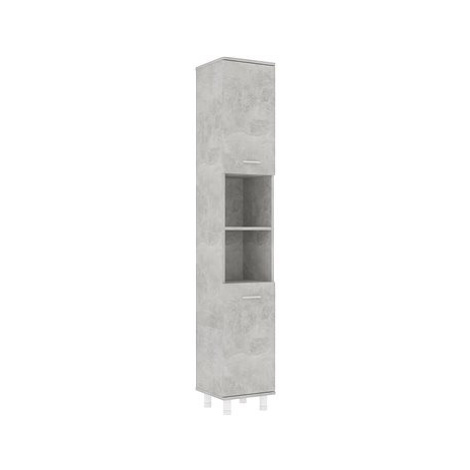 Shumee Koupelnová skříňka - betonově šedá, 30 × 30 × 179 cm, dřevotříska