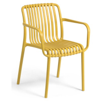 Hořčicově žlutá zahradní židle Kave Home Isabellini