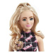 Mattel Barbie modelka – Černo-modré šaty s ledvinkou
