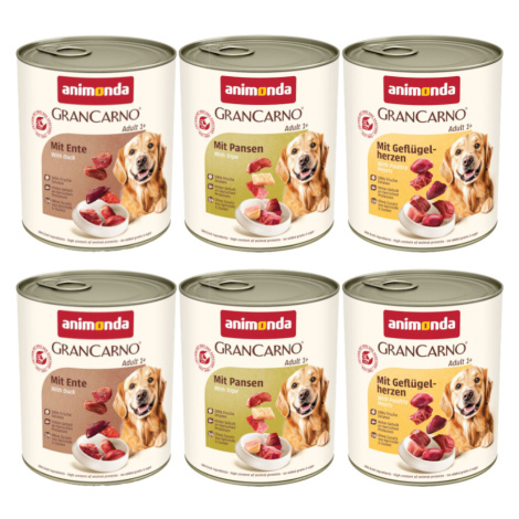 Exkluzivní edice Animonda GranCarno Original Adult 6 x 800 g - míchané balení (3 druhy)
