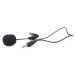 GEMBIRD mikrofon s klipsnou, MIC-C-01, černý
