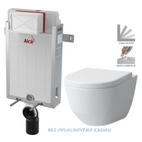 ALCADRAIN Renovmodul předstěnový instalační systém bez tlačítka + WC LAUFEN PRO RIMLESS + SEDÁTK