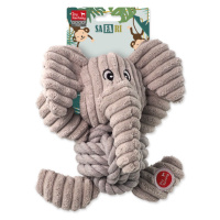 Hračka Dog Fantasy Safari slon s uzlem pískací 18cm