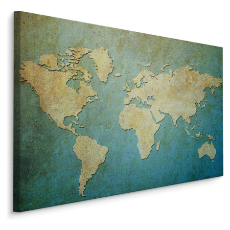 MyBestHome BOX Plátno Dekorativní Mapa Světa Varianta: 120x80